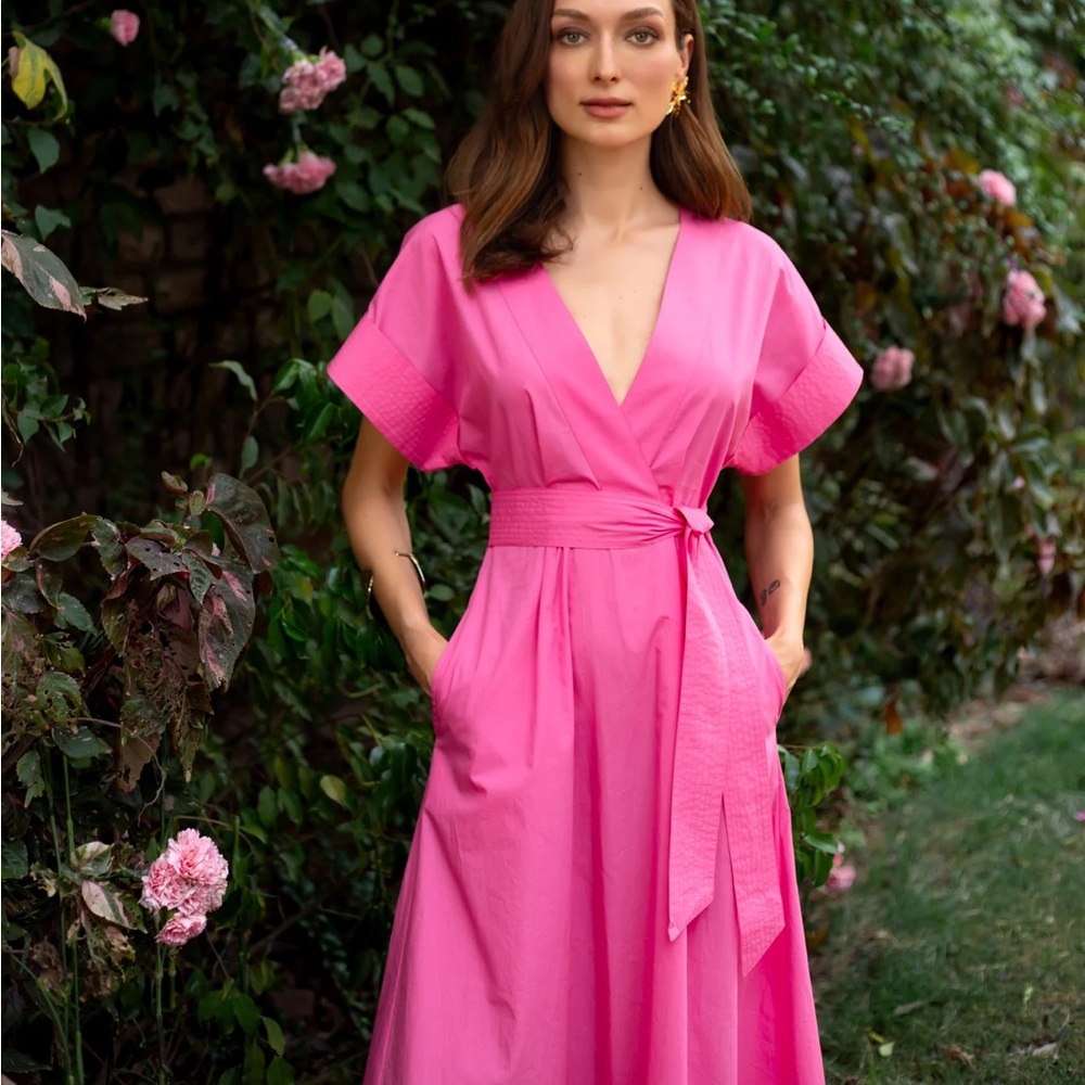 NWT BEYOND by Vera Sailor Dress in fuchsia 🩷💞 size XS